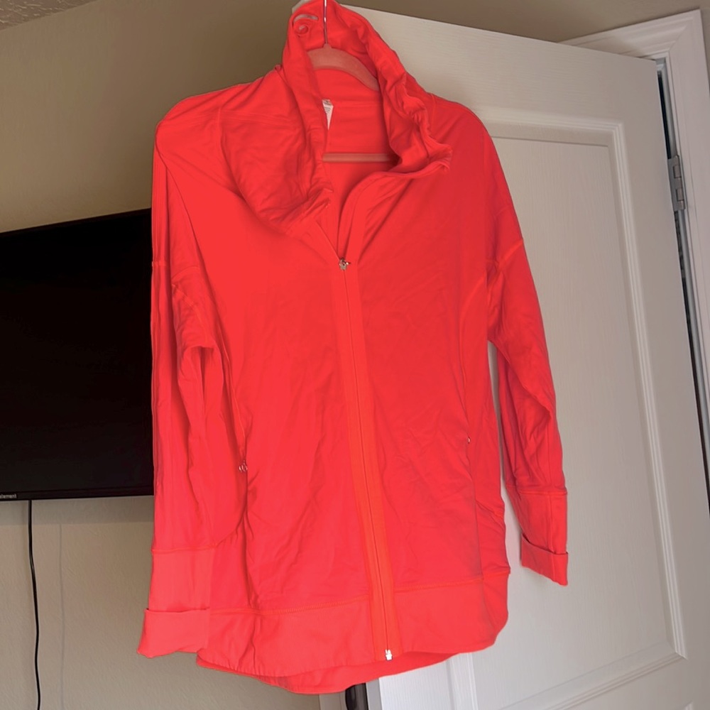 Lululemon bright coral sweatshirt